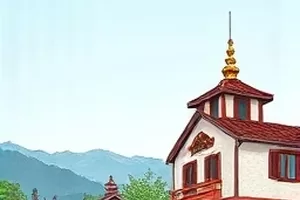 《低温花期》第 33 话中温室里含苞未放的花枝插画